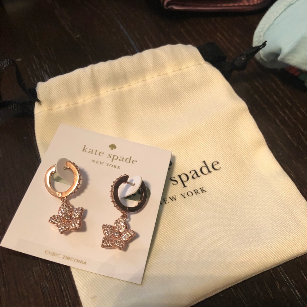 KATE SPADE ROSE GOLD FLOWER EARRING - Picture 3 of 4